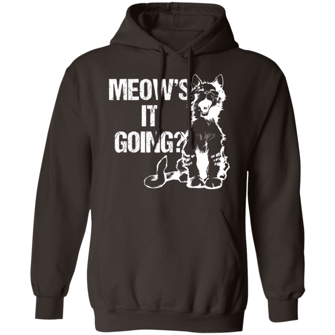 "Meow's It Going?" Cute Cat Hoodie for Cat Lovers & Cat Ladies!