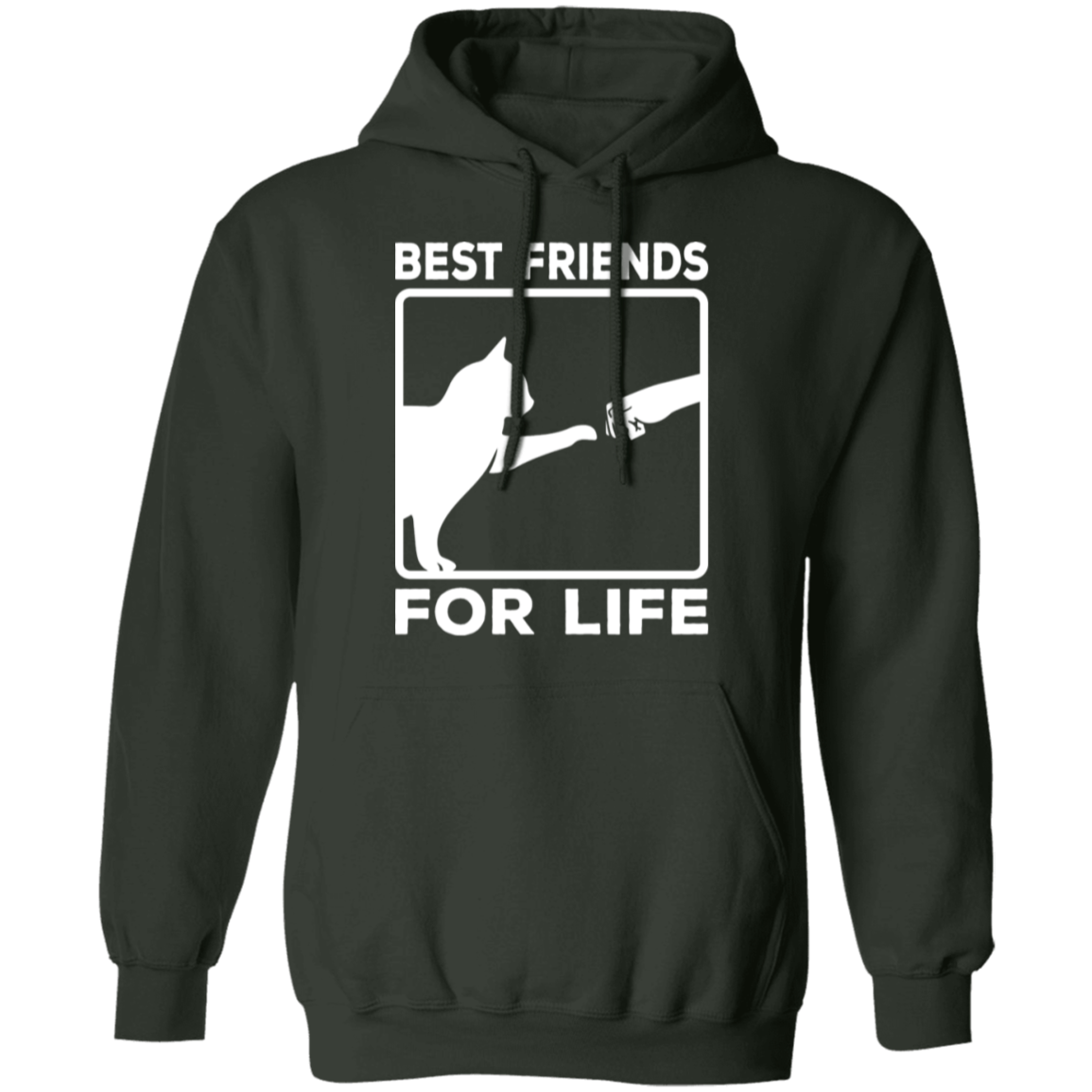 "Best Friends For Life" - Cat & Human Fist Bump Hoodie | Perfect for Cat Lovers & Pet Owners!