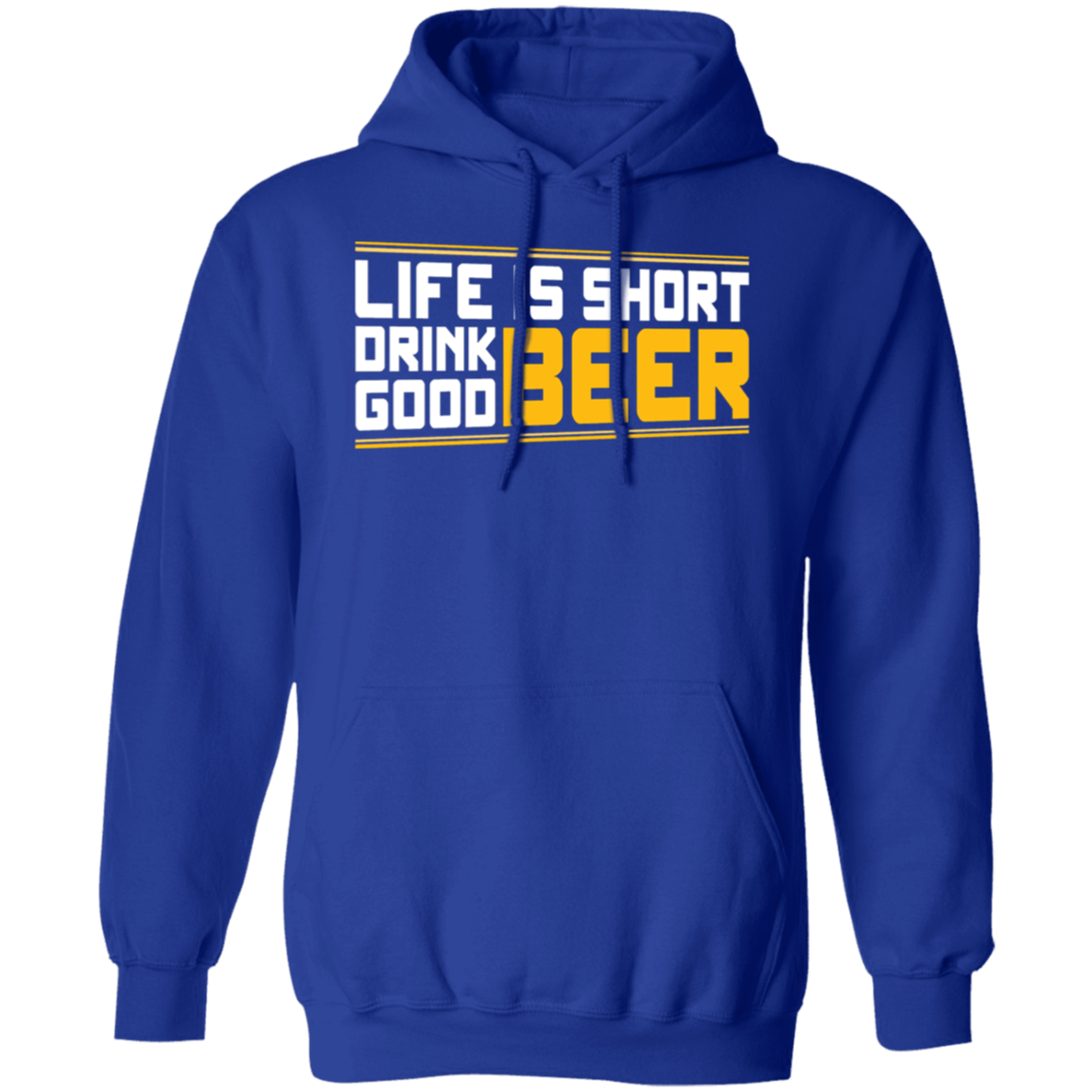 "Life is Short: Drink Good Beer" Hoodie – Cozy Comfort for Beer Lovers & Happy Hour Enthusiasts