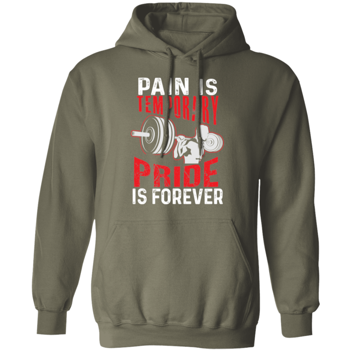 "Pain Is Temporary. Pride Is Forever." Hoodie – Motivational Gym Hoodie for Fitness Enthusiasts!