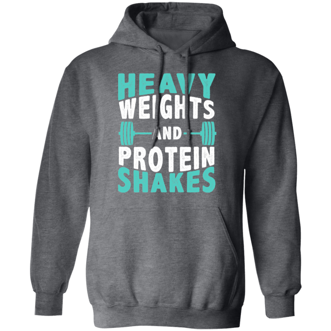 "Heavy Weights and Protein Shakes" Hoodie – Cozy and Motivational Gear for Fitness Enthusiasts!