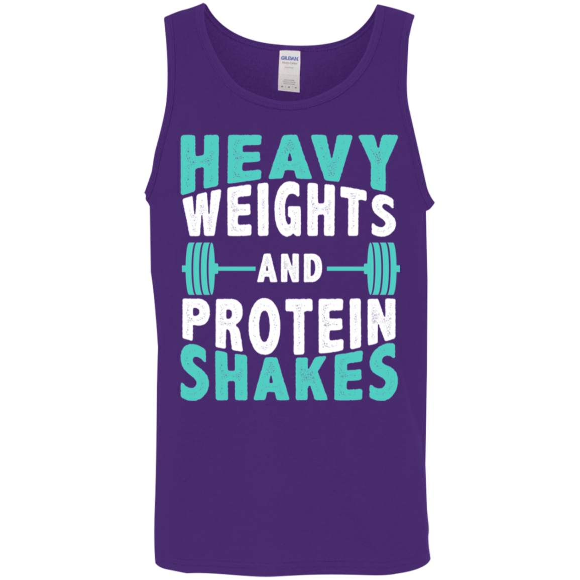"Heavy Weights and Protein Shakes" Tank Top – Ideal for Gym Workouts & Fitness Fans!