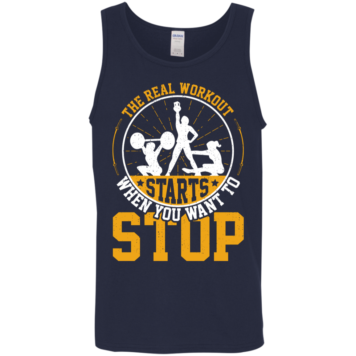 "The Real Workout Starts When You Want To Stop" Tank Top – Ideal for Gym Goers & Fitness Enthusiasts!