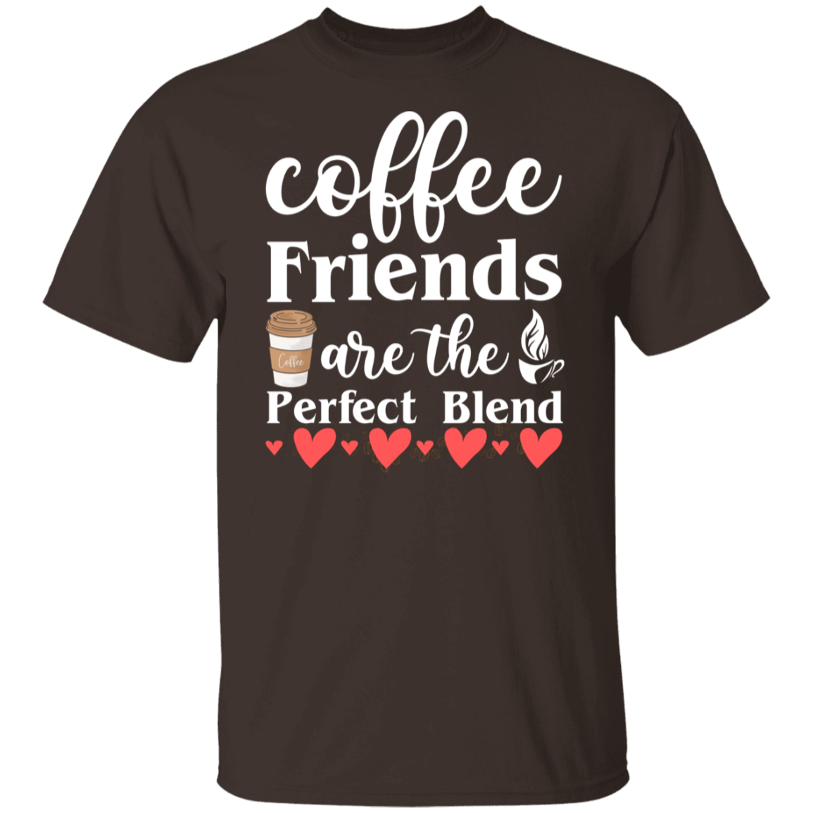 Perfect Blend Coffee Friends T-Shirt - Celebrate Friendship with Every Sip!