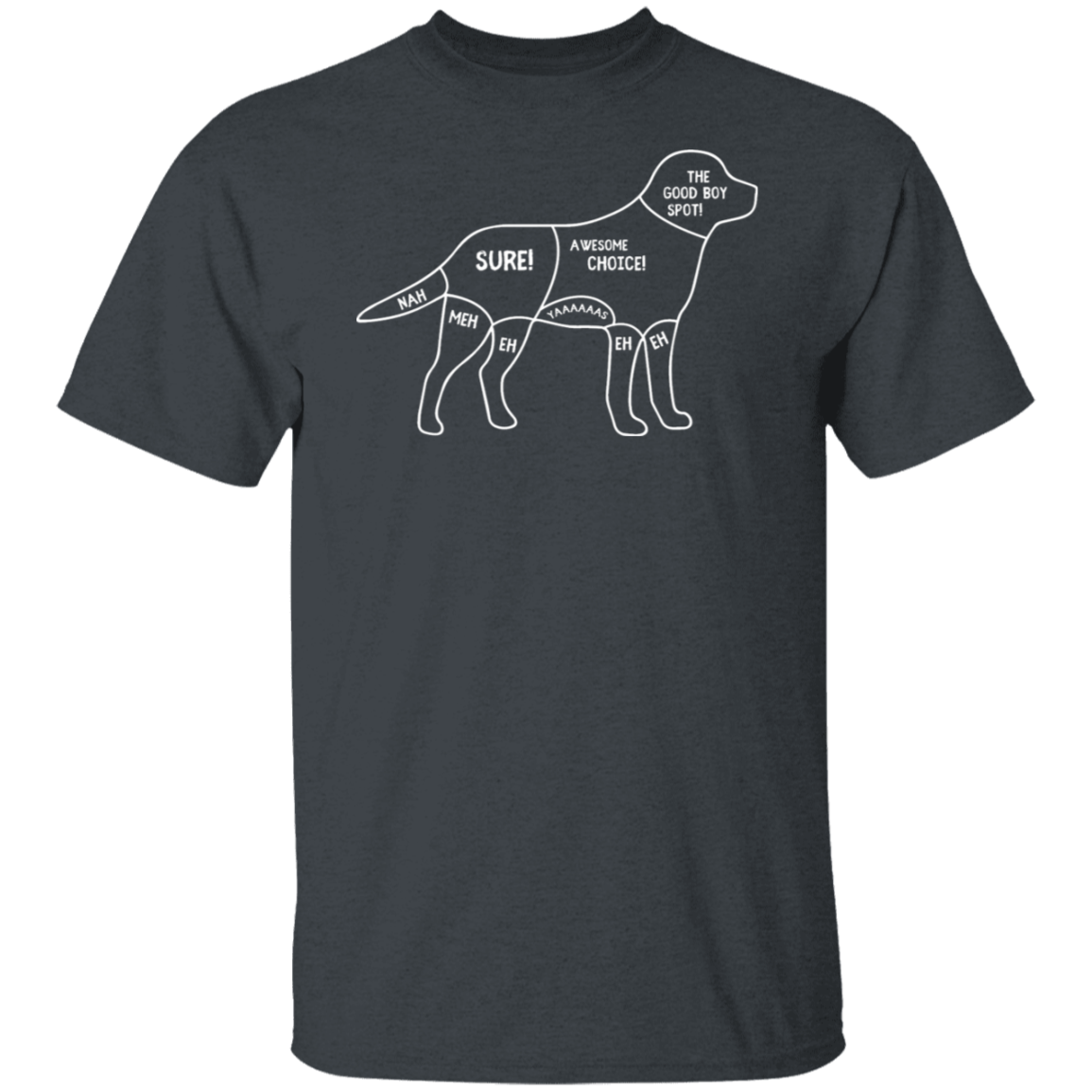 "Pup's Petting Guide" T-Shirt: Wear Your Dog's Favorite Spots!