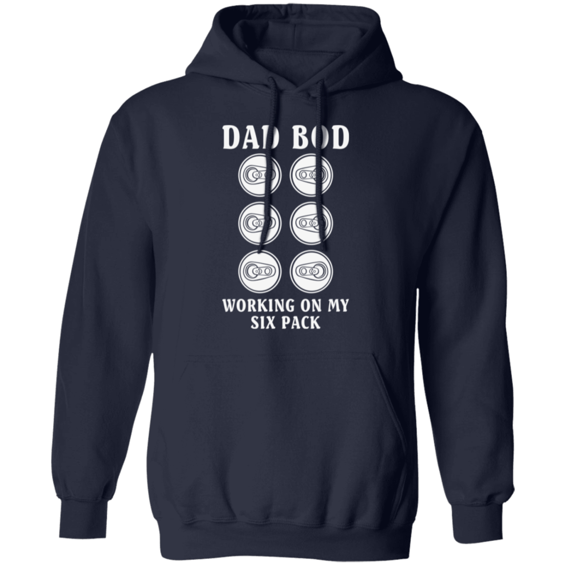 "Dad Bod: Working On My Six Pack" Hoodie – Ideal for Beer, Wine, and Cocktail Enthusiasts!