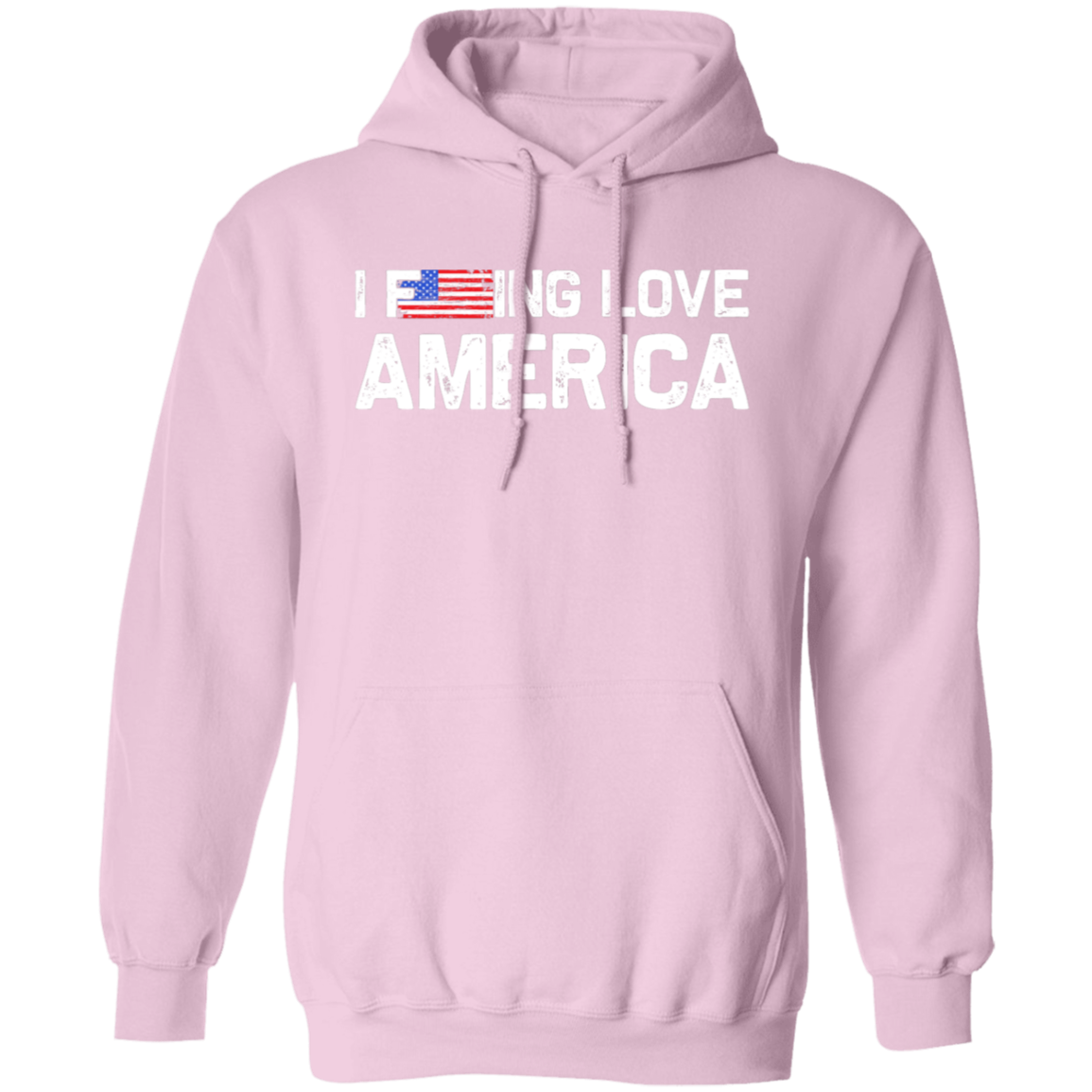 Patriot's Pride: "I F-ing Love America" Flag Hoodie