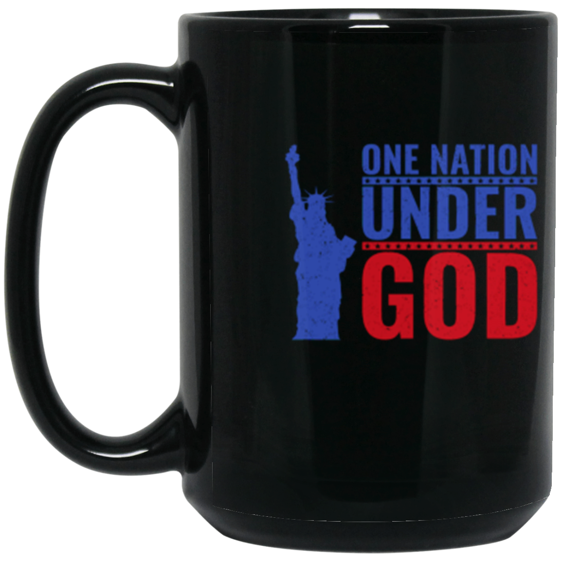 "One Nation Under God" Patriotic Coffee Mug – Featuring the Statue of Liberty
