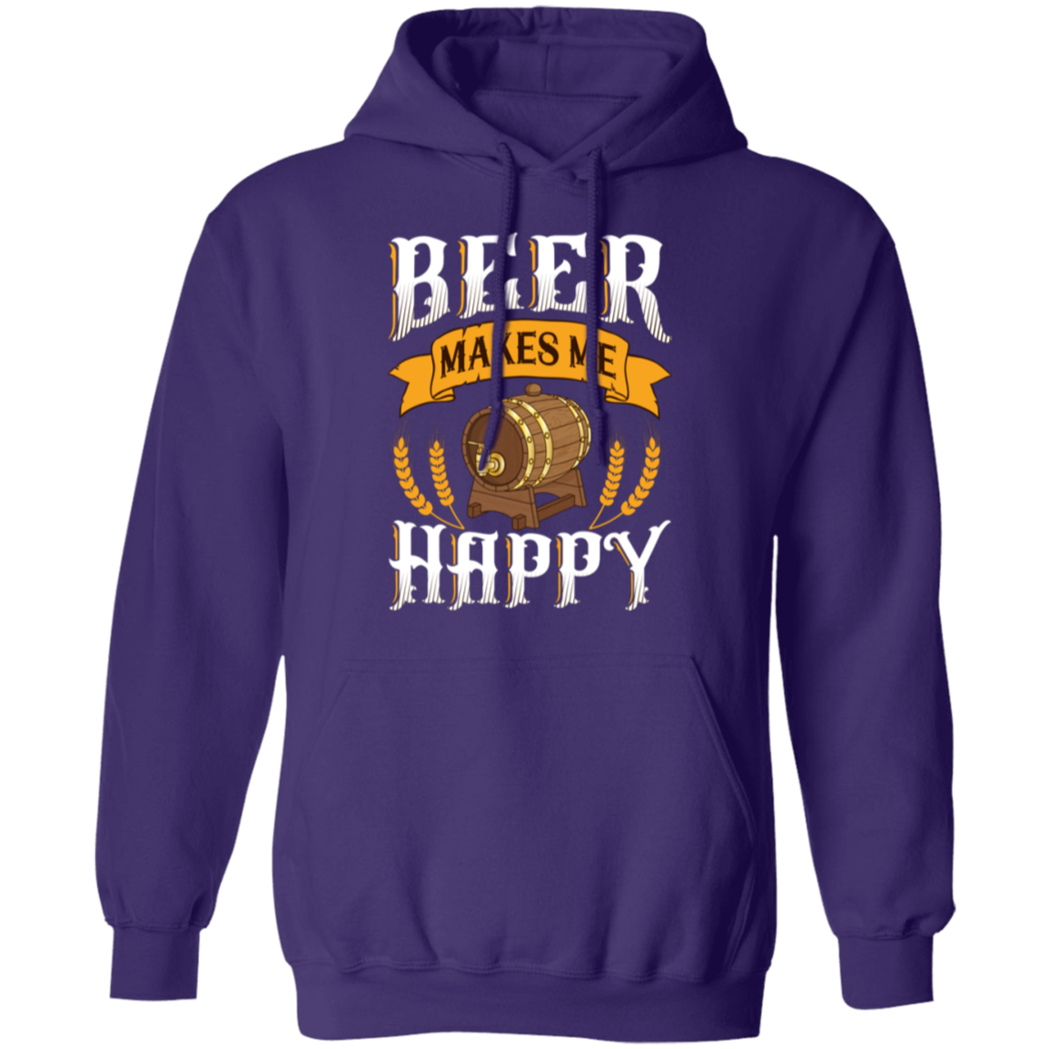 "Beer Makes Me Happy" Hoodie – Cozy Up with Your Favorite Brew!