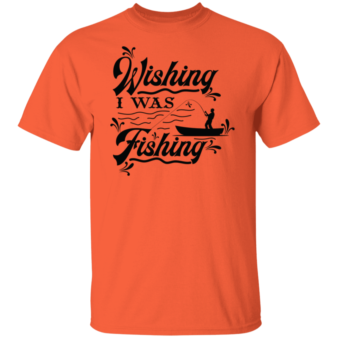 "Wishing I Was Fishing" T-Shirt - Perfect for Anglers & Fishing Enthusiasts!