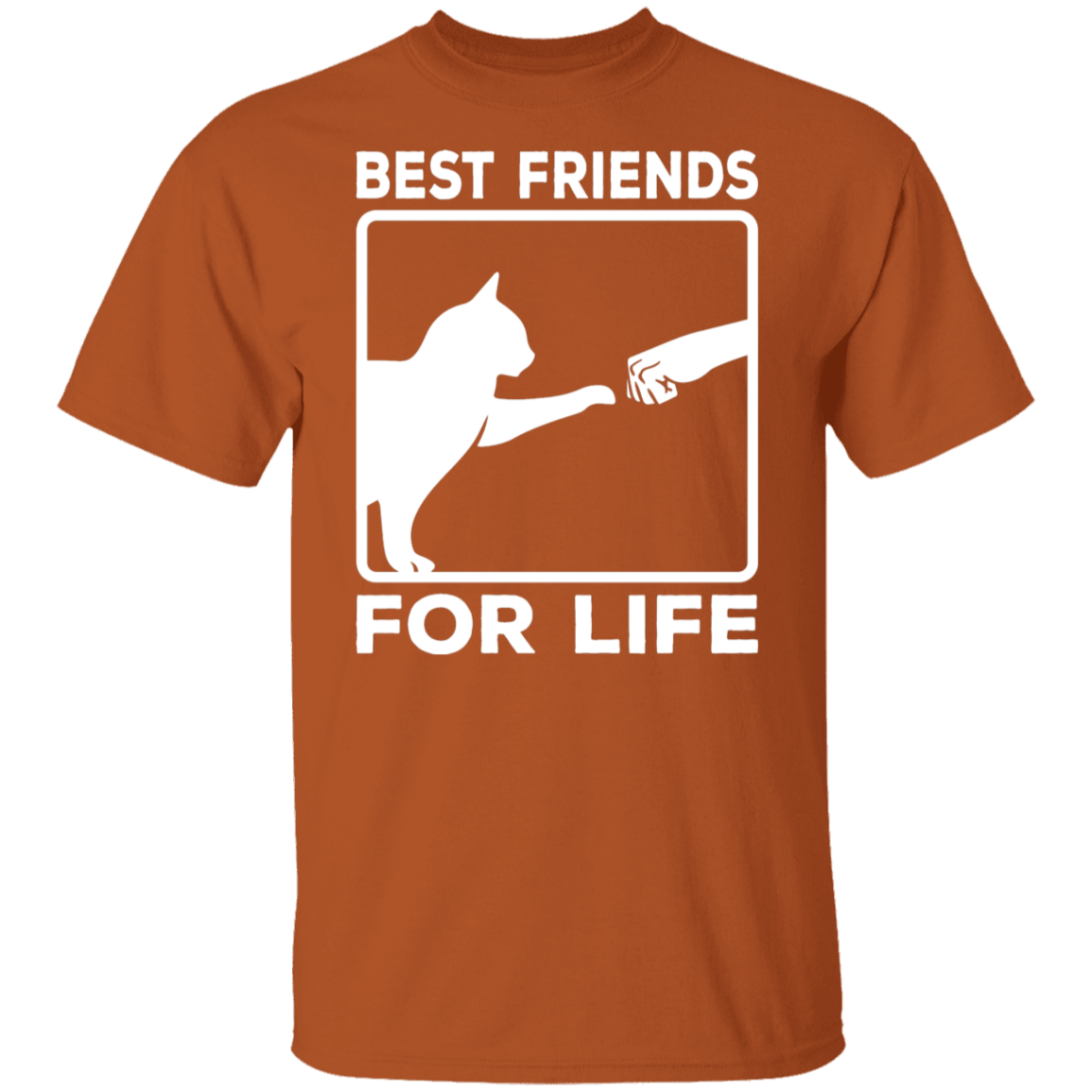 "Best Friends For Life" - Cat & Human Fist Bump T-Shirt | Perfect for Cat Lovers & Pet Owners!