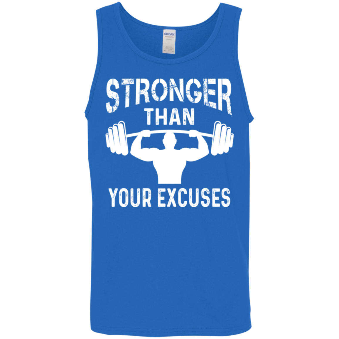 "Stronger Than Your Excuses" – Motivational Tank Top for Weightlifters!