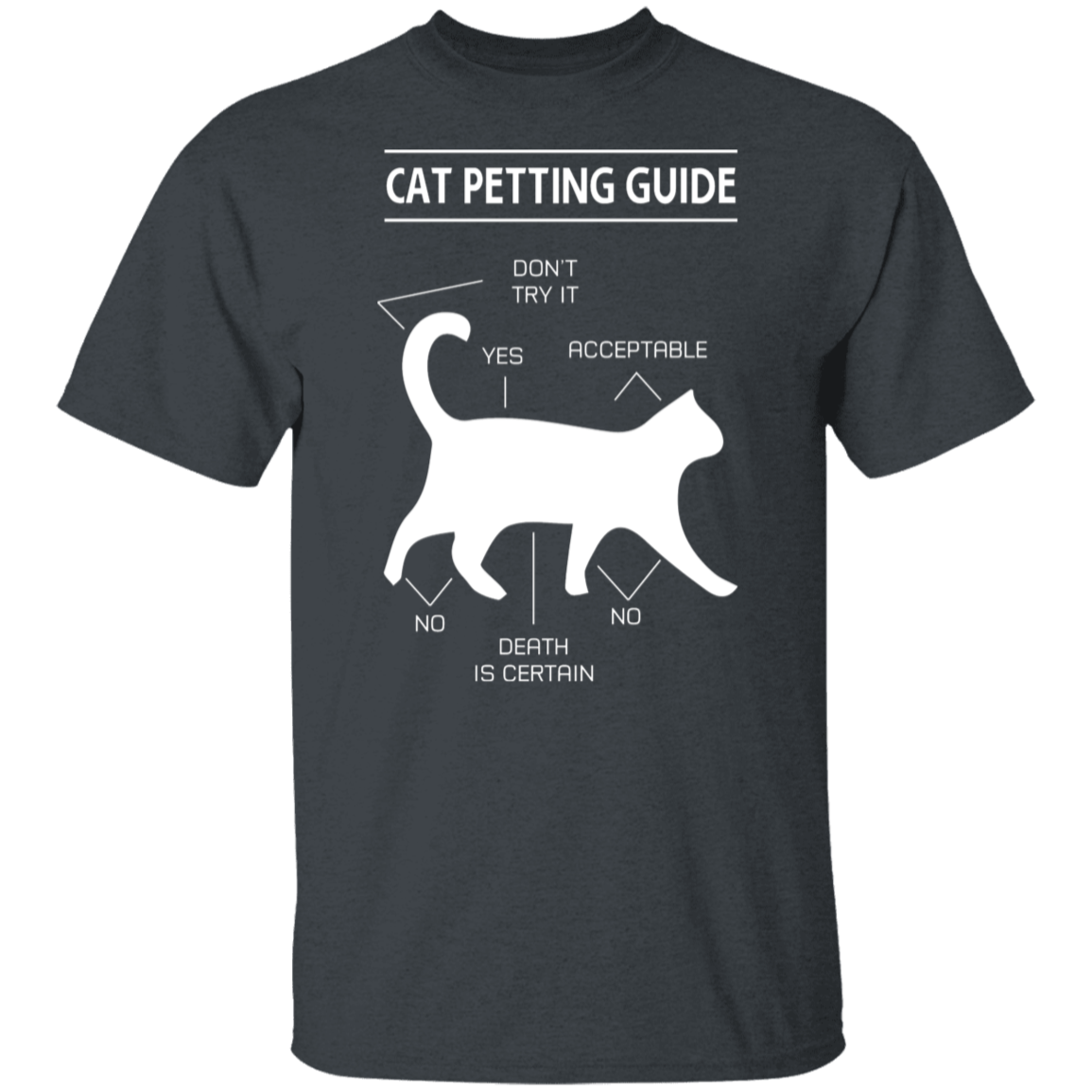 "Cat Petting Guide" T-Shirt – Master the Feline Touch!