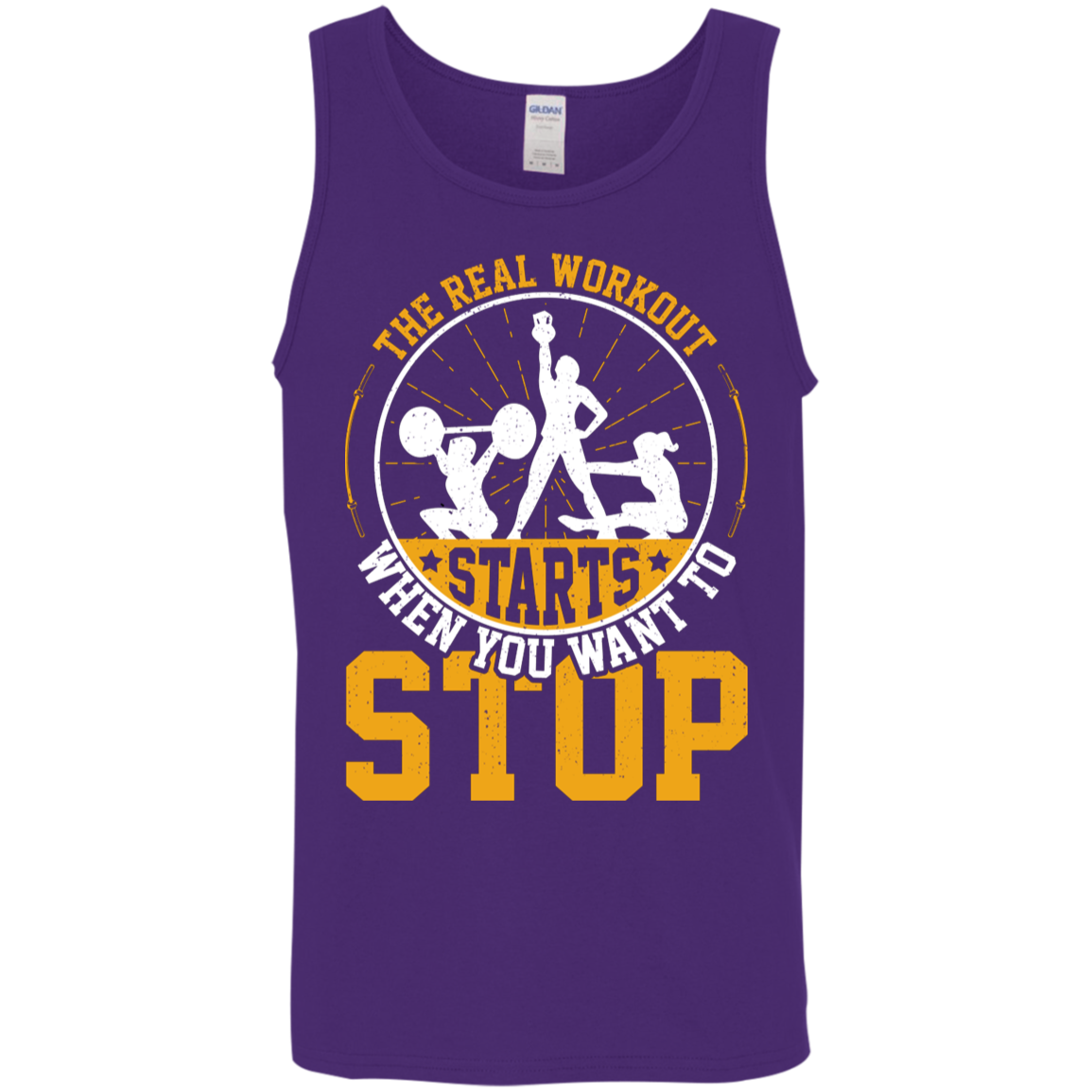 "The Real Workout Starts When You Want To Stop" Tank Top – Ideal for Gym Goers & Fitness Enthusiasts!