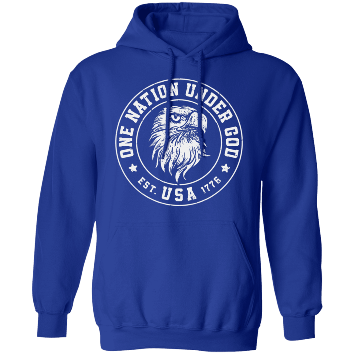 "One Nation Under God: USA Est. 1776" Patriotic Eagle Hoodie