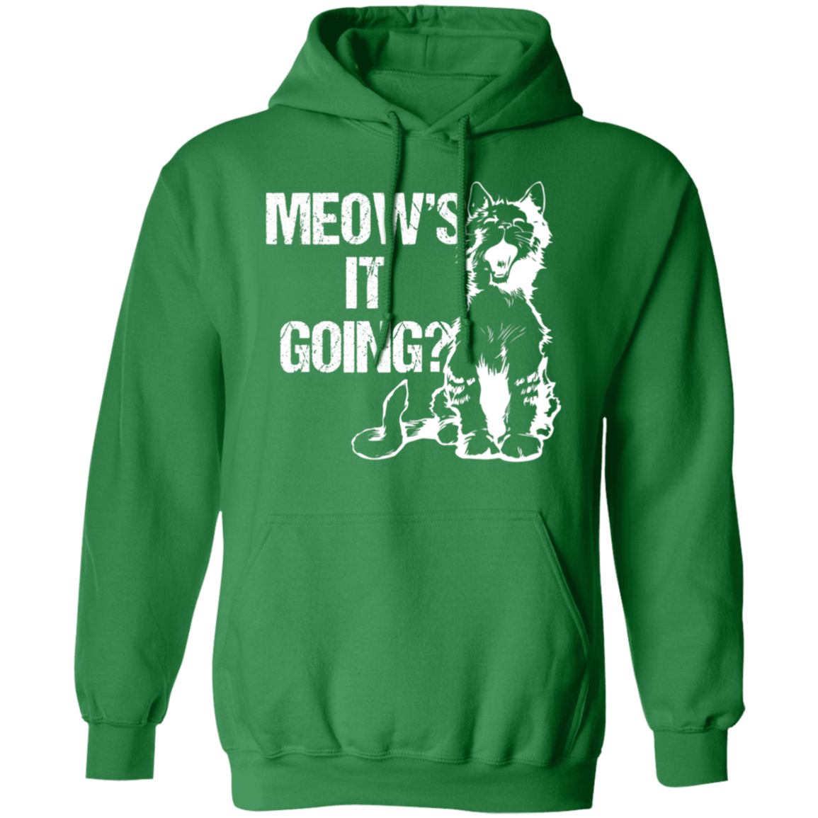 "Meow's It Going?" Cute Cat Hoodie for Cat Lovers & Cat Ladies!