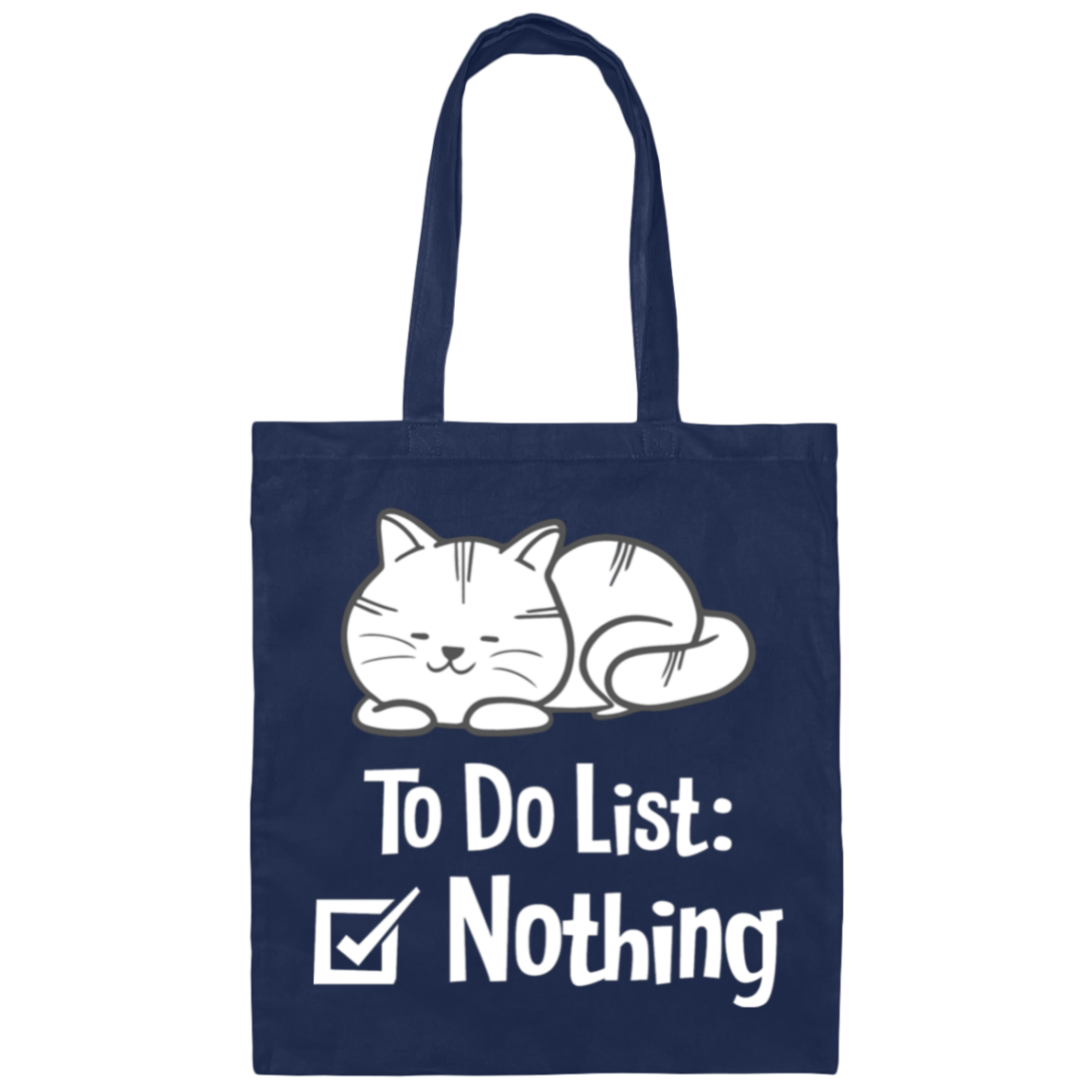 "Purrfectly Lazy: To Do List - Nothing" Cat Tote Bag for Relaxation & Cat Lovers!