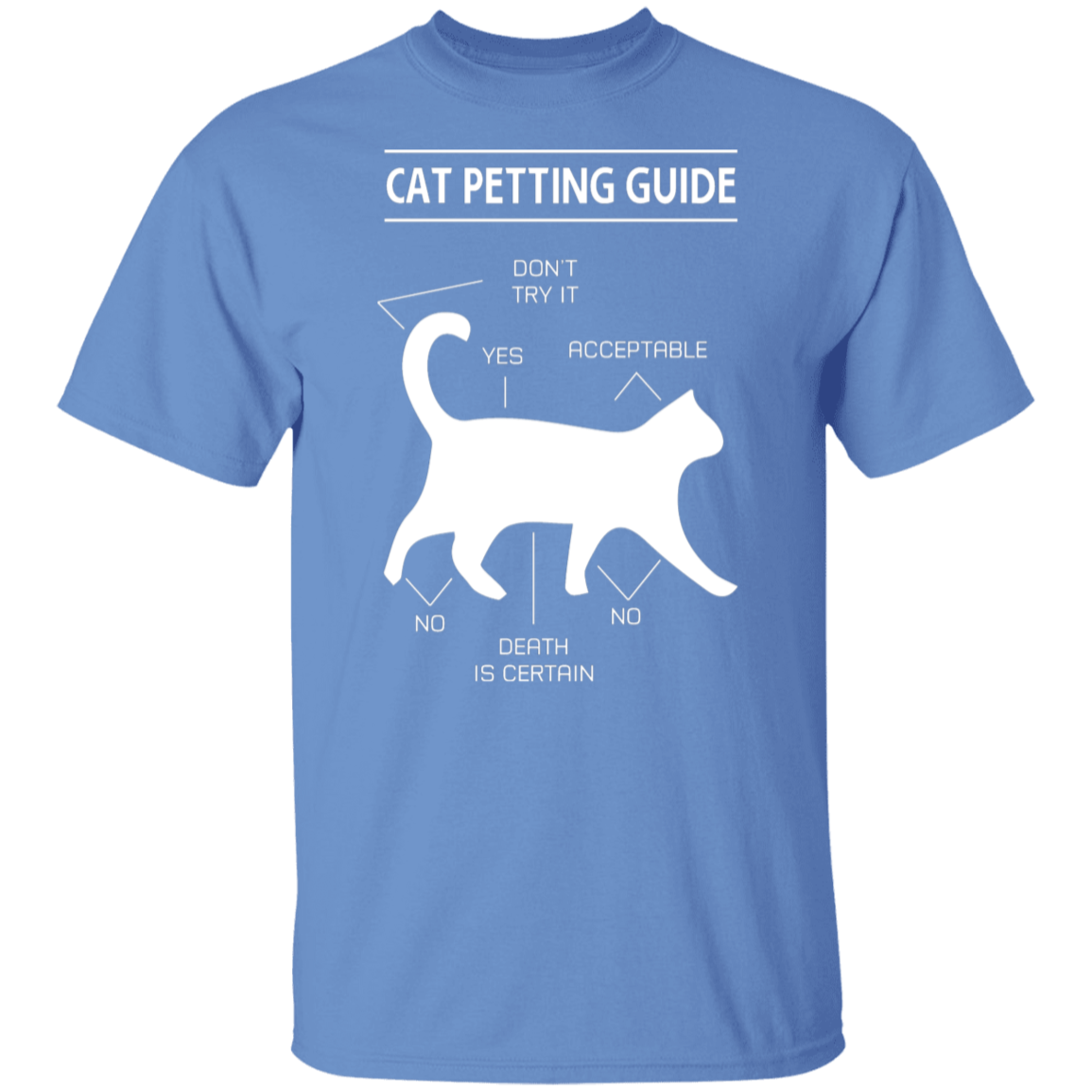 "Cat Petting Guide" T-Shirt – Master the Feline Touch!