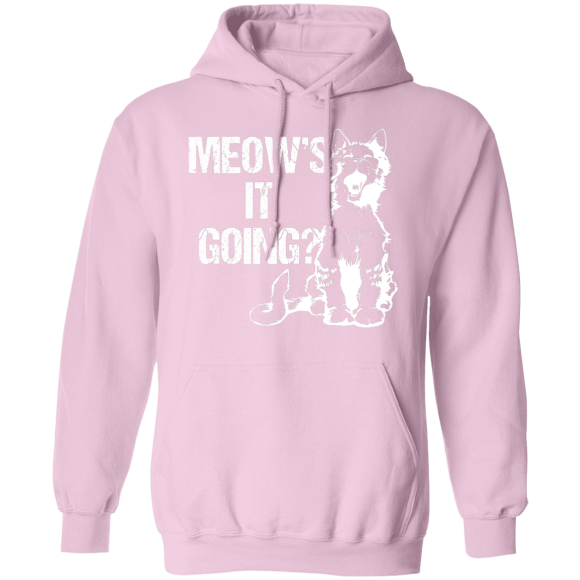 "Meow's It Going?" Cute Cat Hoodie for Cat Lovers & Cat Ladies!