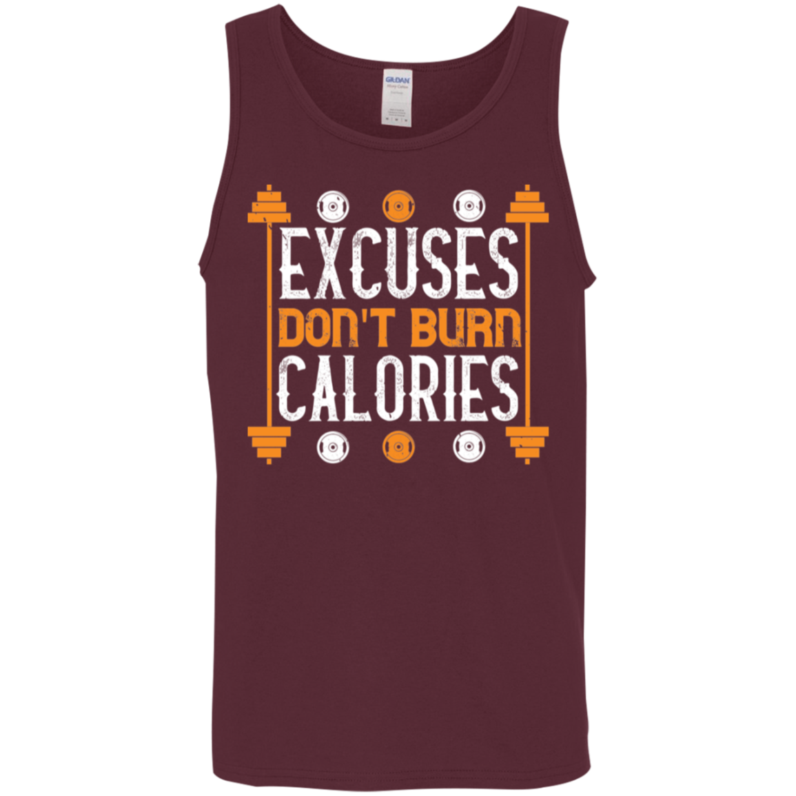 "Excuses Don't Burn Calories" Fitness Tank Top – Perfect for Weight Lifting & Gym Workouts!