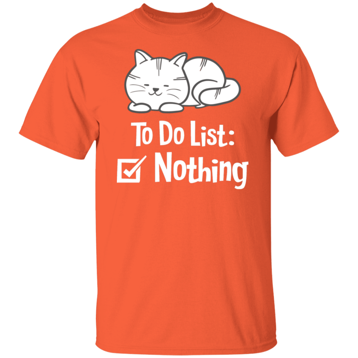 "Purrfectly Lazy: To Do List - Nothing" Cat T-Shirt for Relaxation & Cat Lovers!
