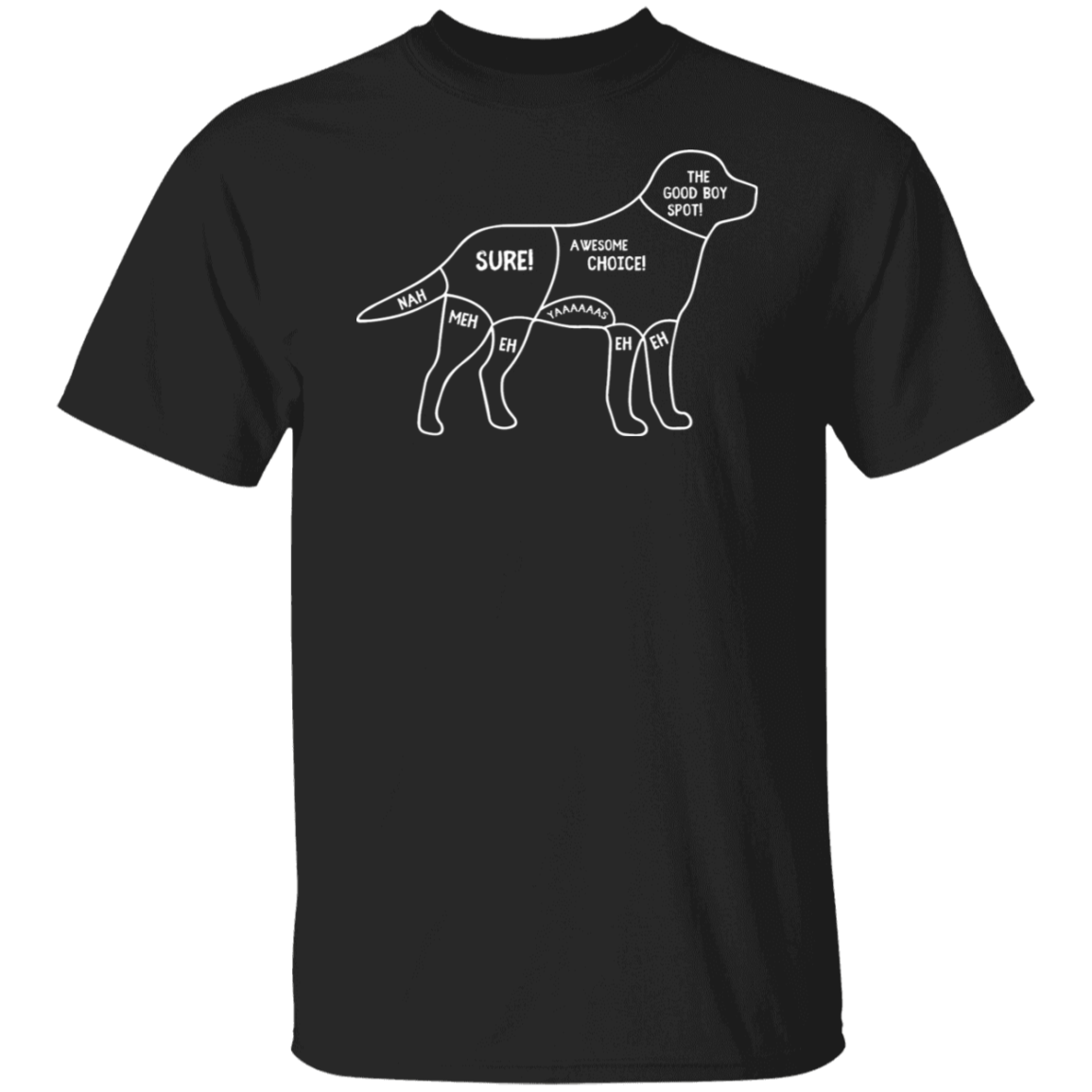 "Pup's Petting Guide" T-Shirt: Wear Your Dog's Favorite Spots!
