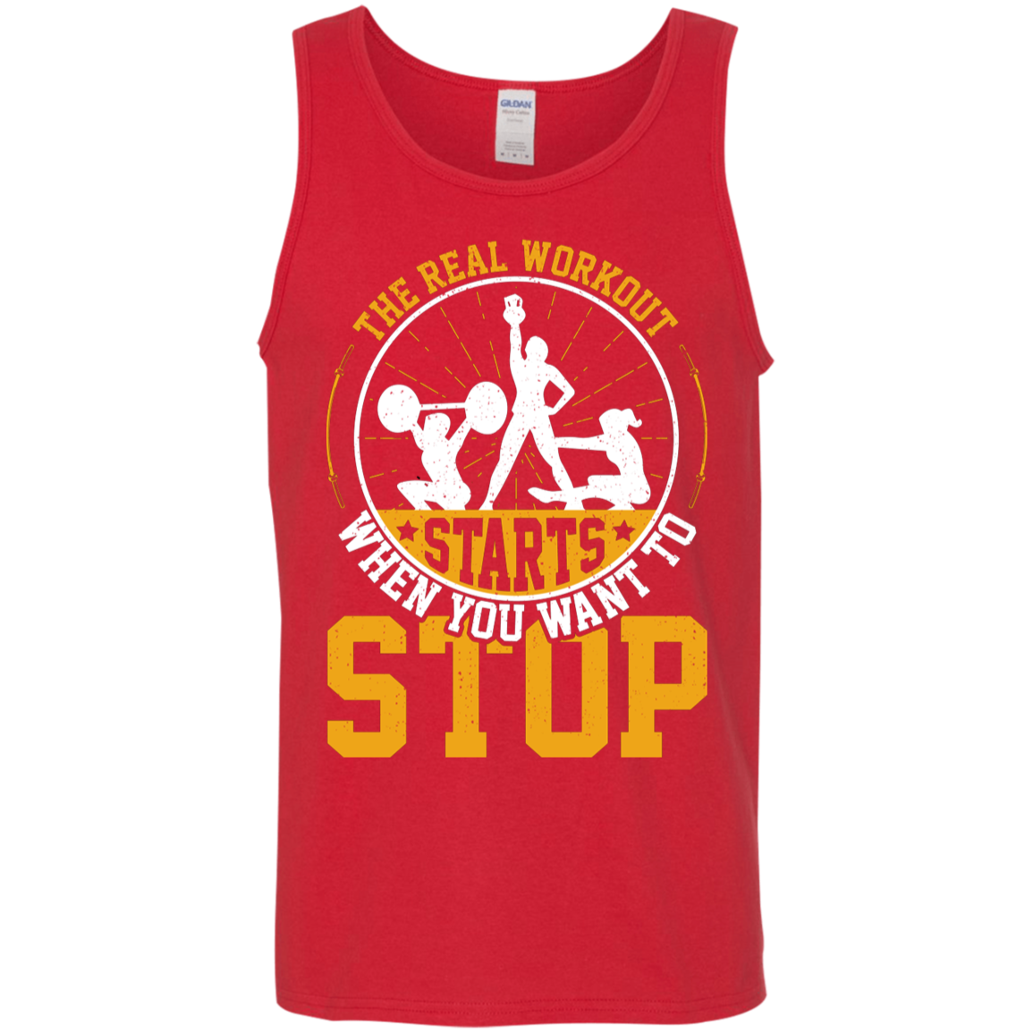 "The Real Workout Starts When You Want To Stop" Tank Top – Ideal for Gym Goers & Fitness Enthusiasts!