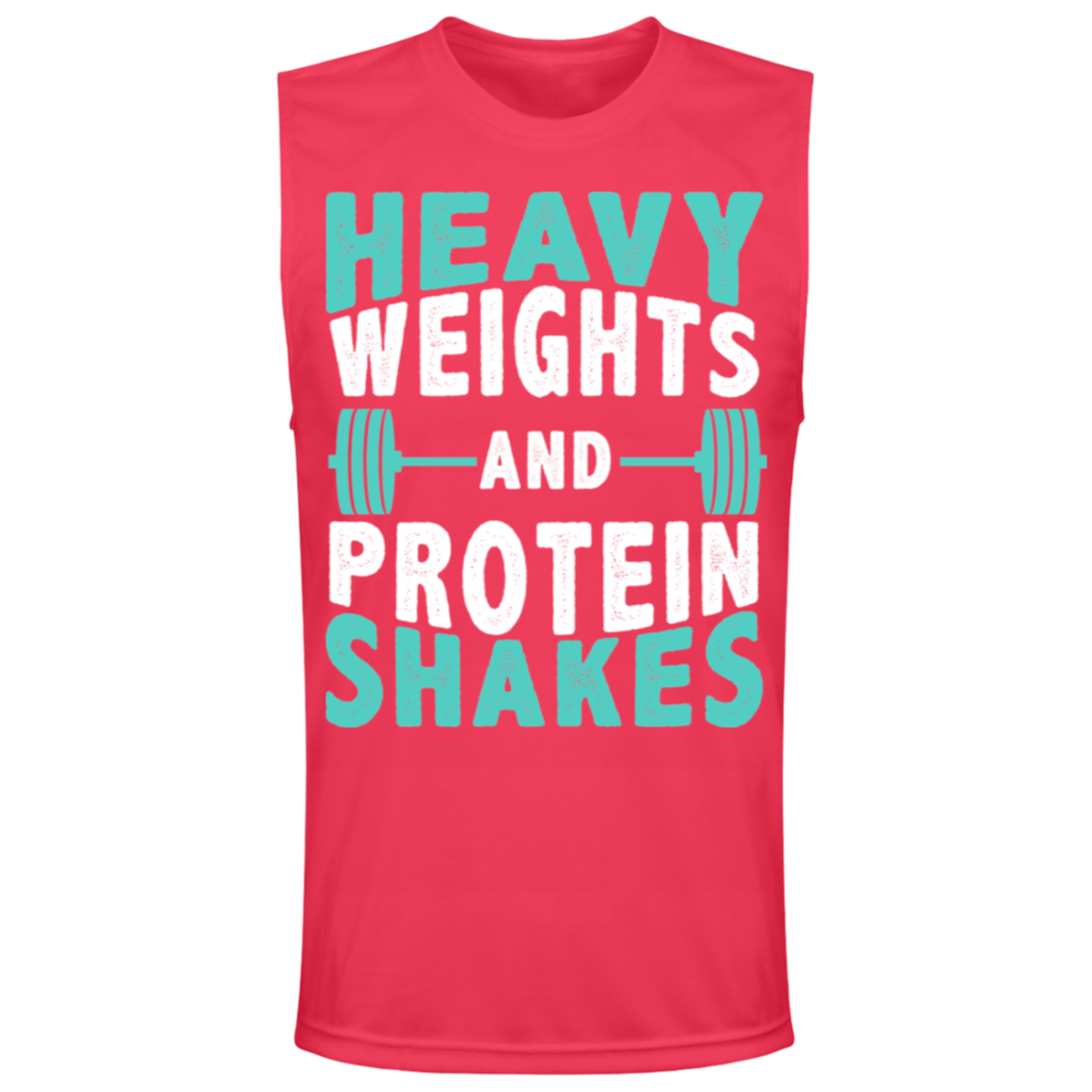 "Heavy Weights and Protein Shakes" Muscle Tee – Essential for Fitness Buffs & Gym Lovers!