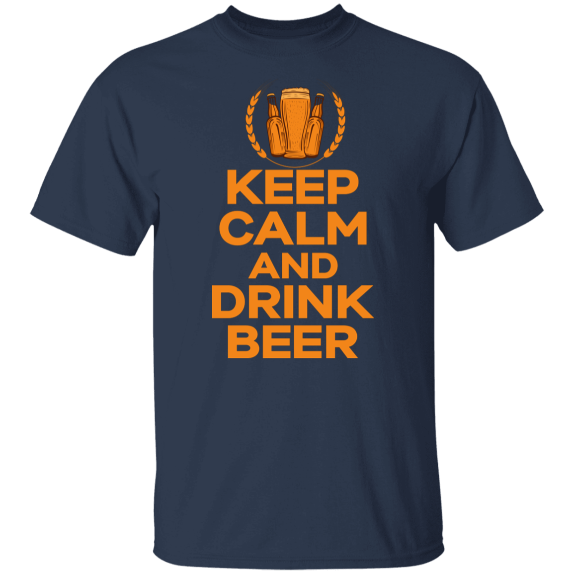 "Keep Calm And Drink Beer" T-Shirt – Perfect Apparel for Beer Enthusiasts and Happy Hour Lovers!