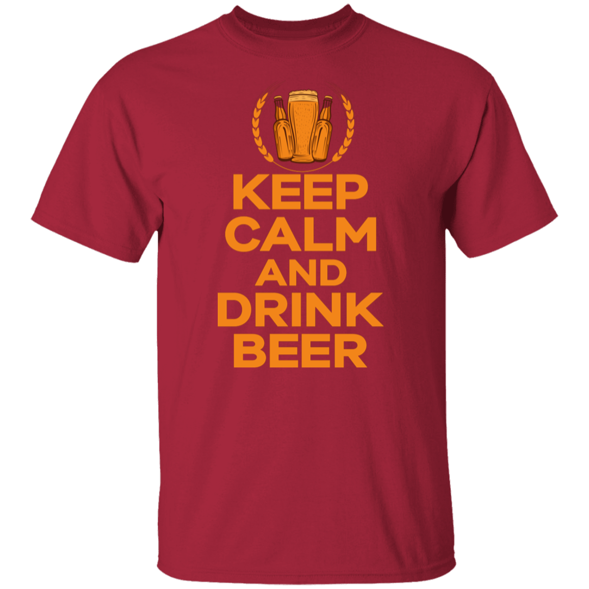 "Keep Calm And Drink Beer" T-Shirt – Perfect Apparel for Beer Enthusiasts and Happy Hour Lovers!