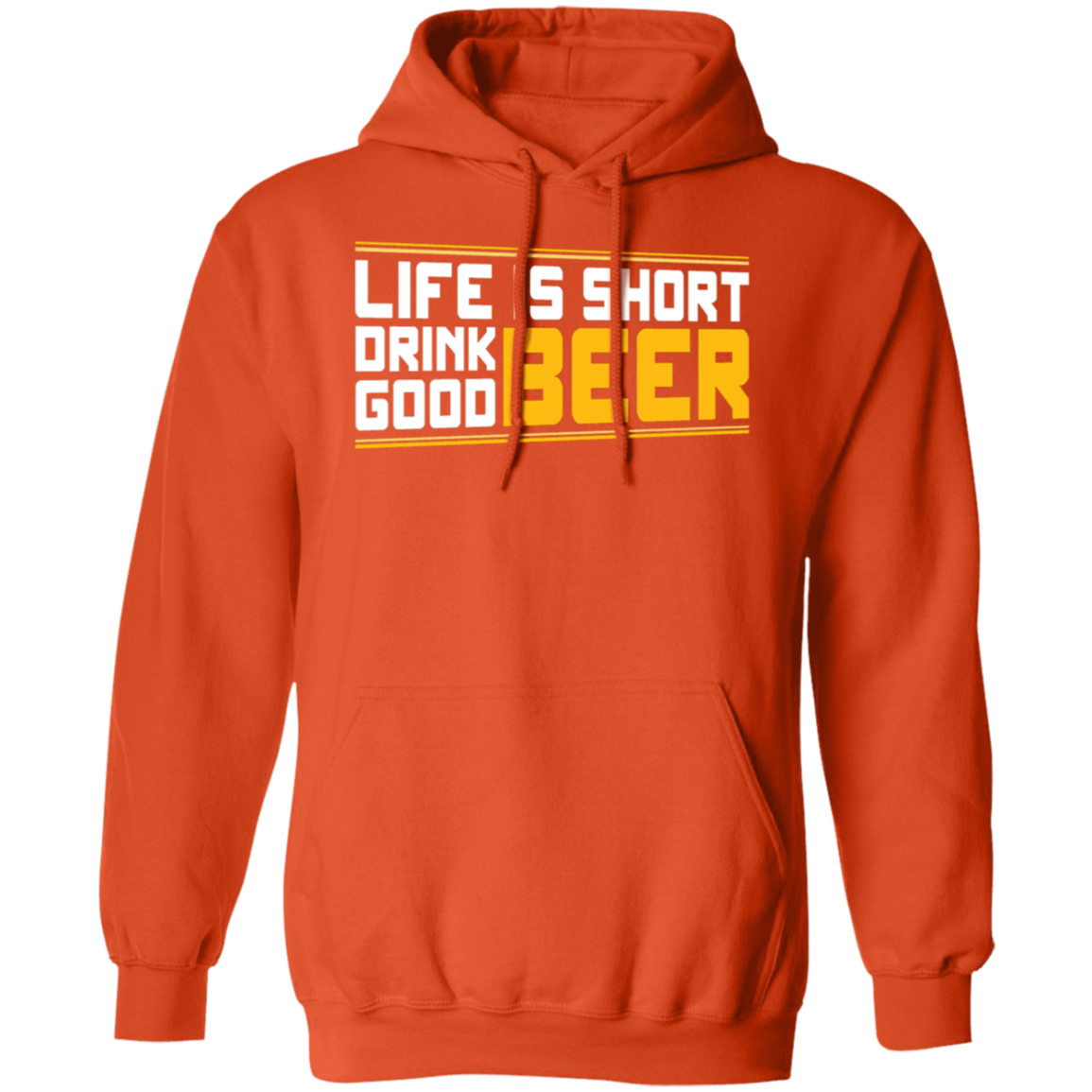 "Life is Short: Drink Good Beer" Hoodie – Cozy Comfort for Beer Lovers & Happy Hour Enthusiasts