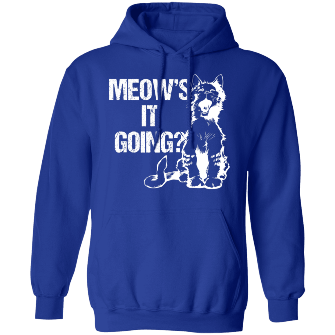 "Meow's It Going?" Cute Cat Hoodie for Cat Lovers & Cat Ladies!