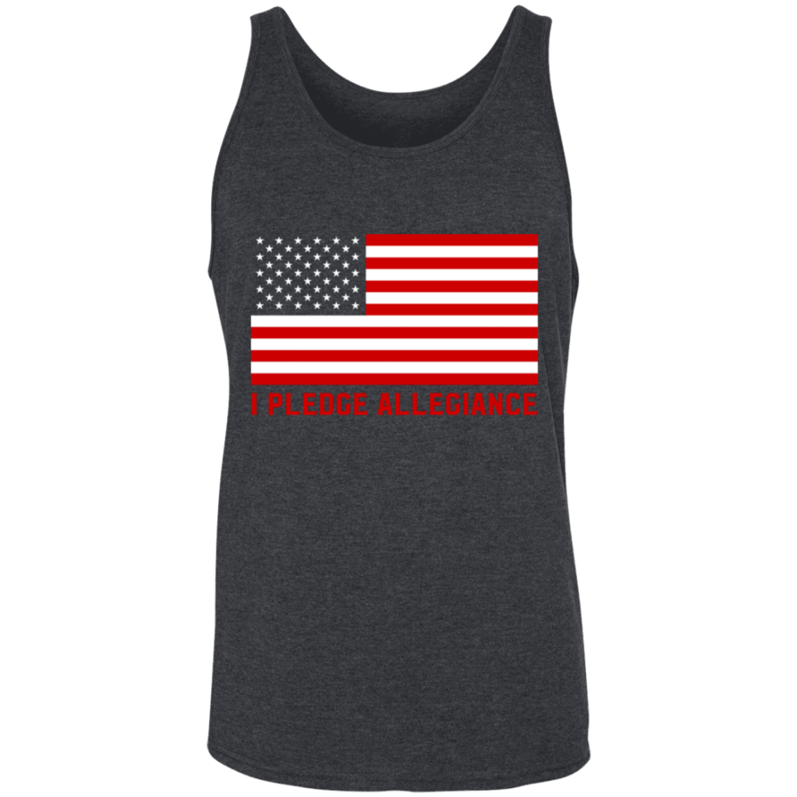 Pledge of Allegiance Patriotic Unisex Tank Top - Proudly American Sleeveless Tee