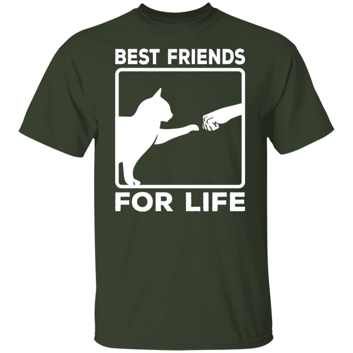 "Best Friends For Life" - Cat & Human Fist Bump T-Shirt | Perfect for Cat Lovers & Pet Owners!