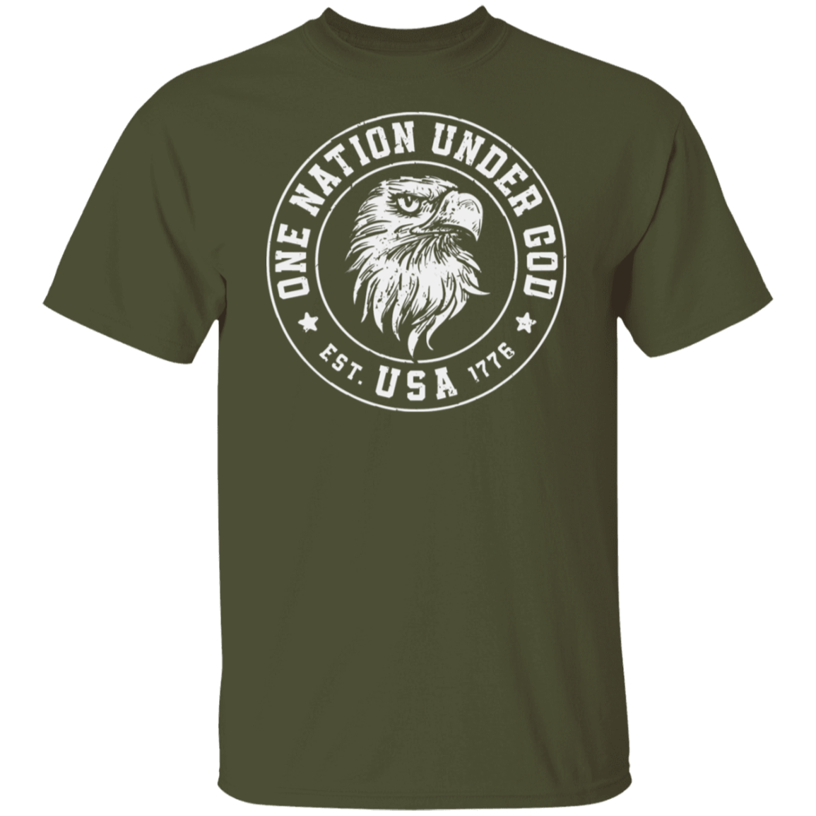 "One Nation Under God: USA Est. 1776" Patriotic Eagle T-Shirt