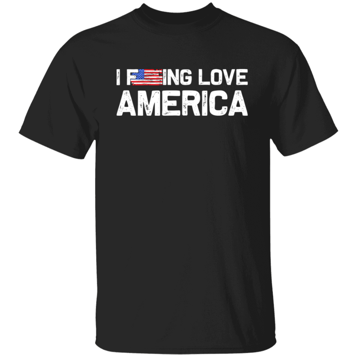 Patriot's Pride: "I F-ing Love America" Flag T-Shirt