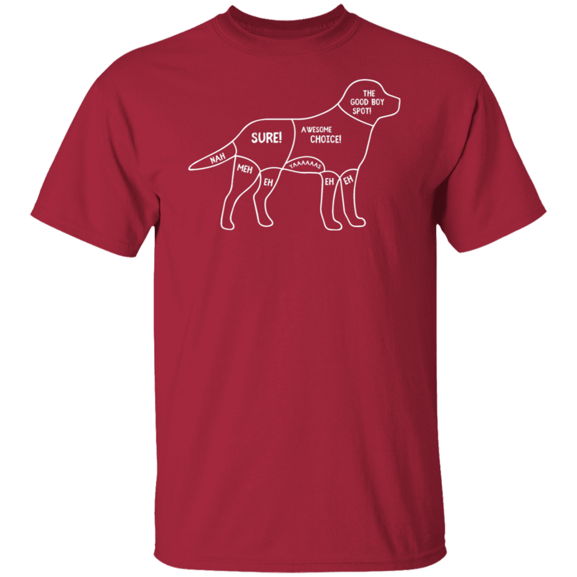 "Pup's Petting Guide" T-Shirt: Wear Your Dog's Favorite Spots!