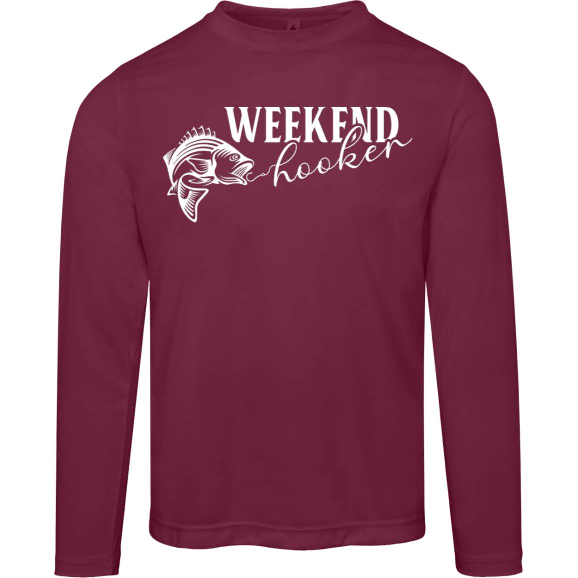"Weekend Hooker" Long-Sleeved Fishing Tee – Moisture-Wicking & UV 40+ Protection!