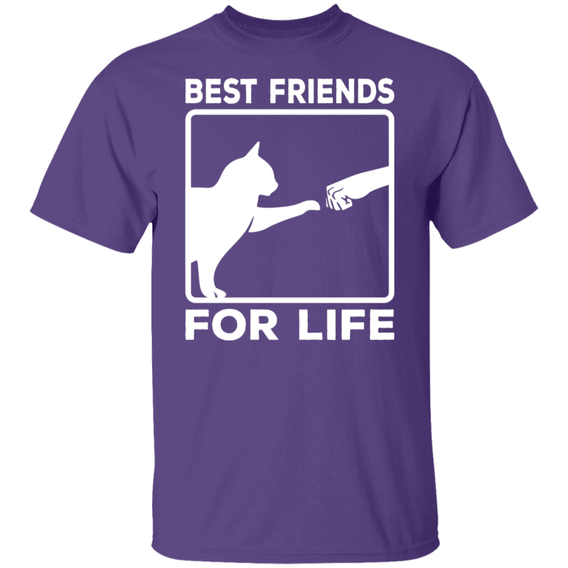 "Best Friends For Life" - Cat & Human Fist Bump T-Shirt | Perfect for Cat Lovers & Pet Owners!
