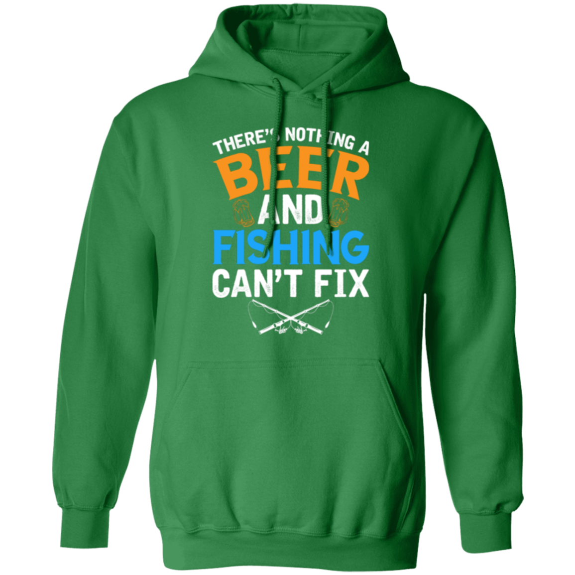 "There's Nothing A Beer And Fishing Can't Fix" Hoodie – Cozy Up with Fishing & Beer Passion!