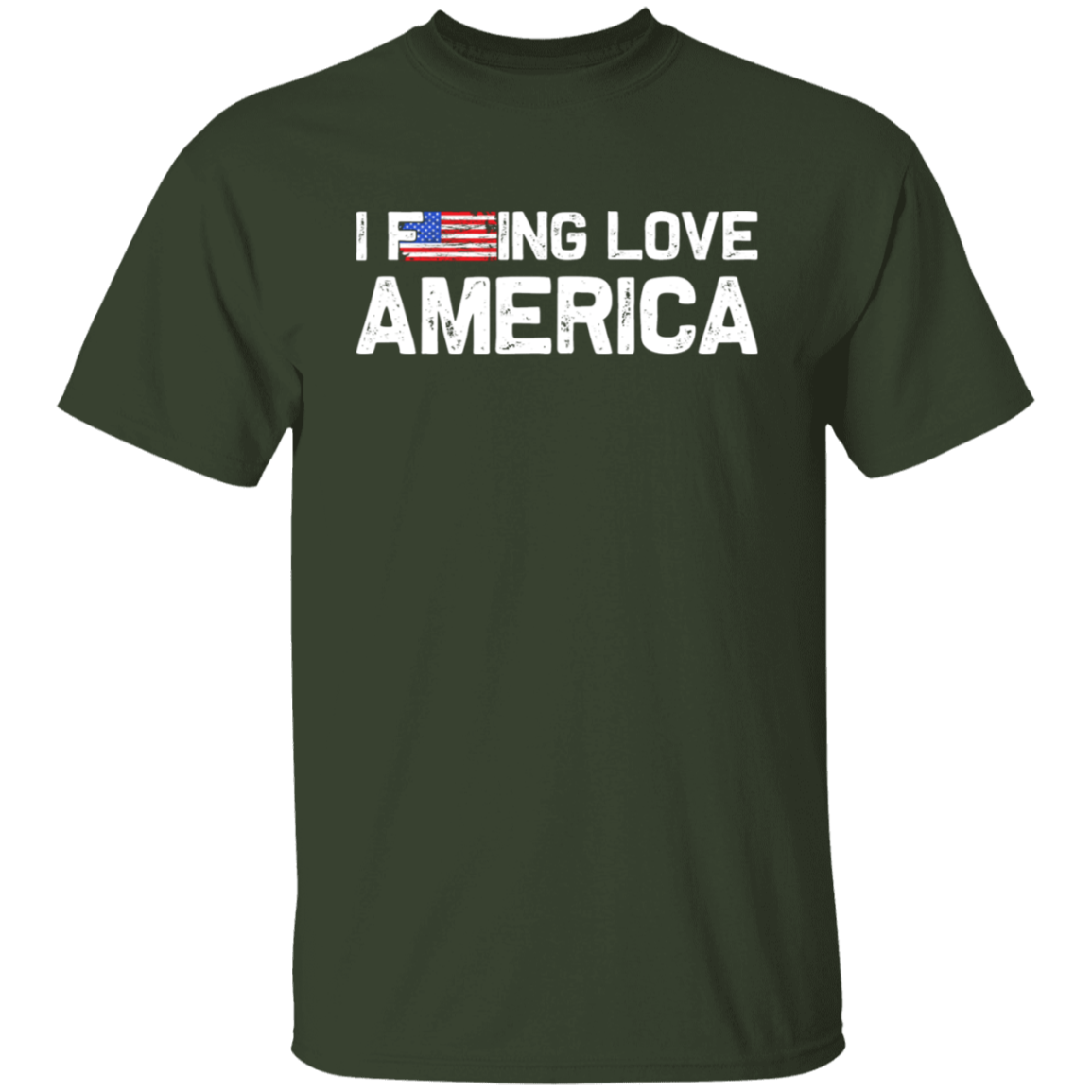 Patriot's Pride: "I F-ing Love America" Flag T-Shirt