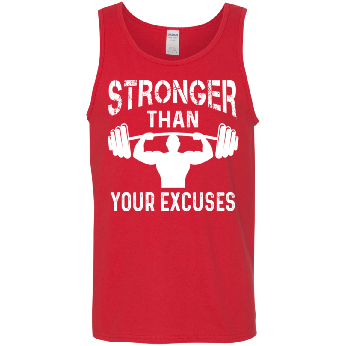 "Stronger Than Your Excuses" – Motivational Tank Top for Weightlifters!