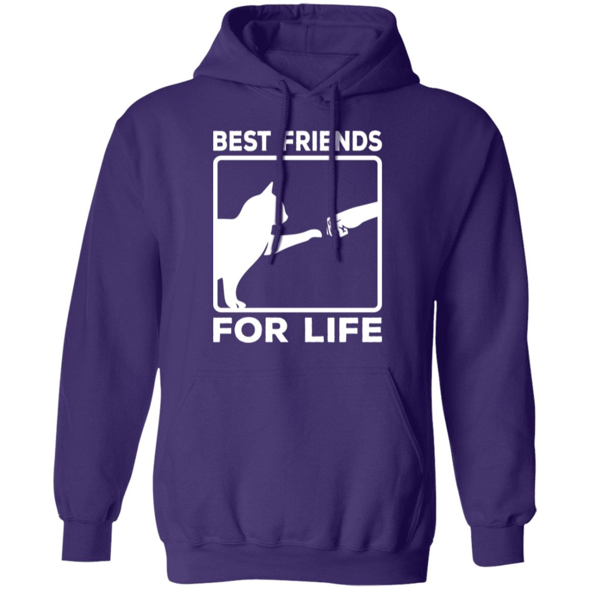 "Best Friends For Life" - Cat & Human Fist Bump Hoodie | Perfect for Cat Lovers & Pet Owners!