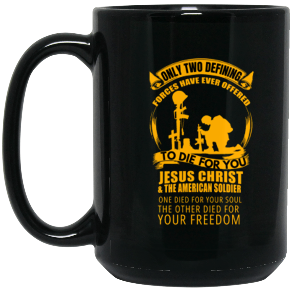 "Defenders of Faith & Freedom" Inspirational Patriotic Coffee Mug