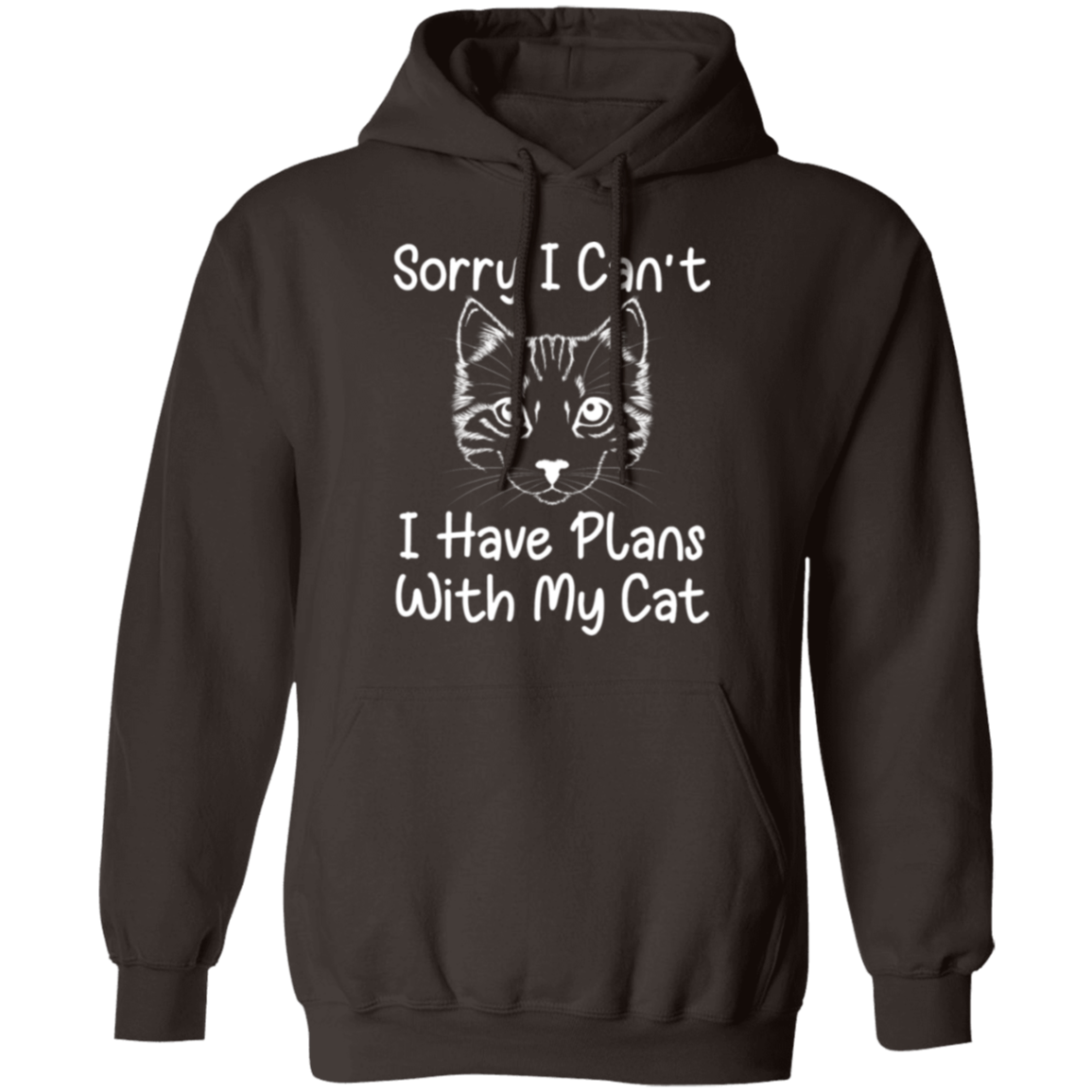 "Plans With My Cat" Funny Cat Lover Hoodie