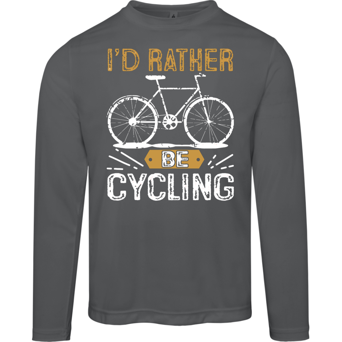 "I'd Rather Be Cycling" Long Sleeve Tee – Moisture-Wicking & UV 40+ Protection | Perfect Gift for Cyclists!