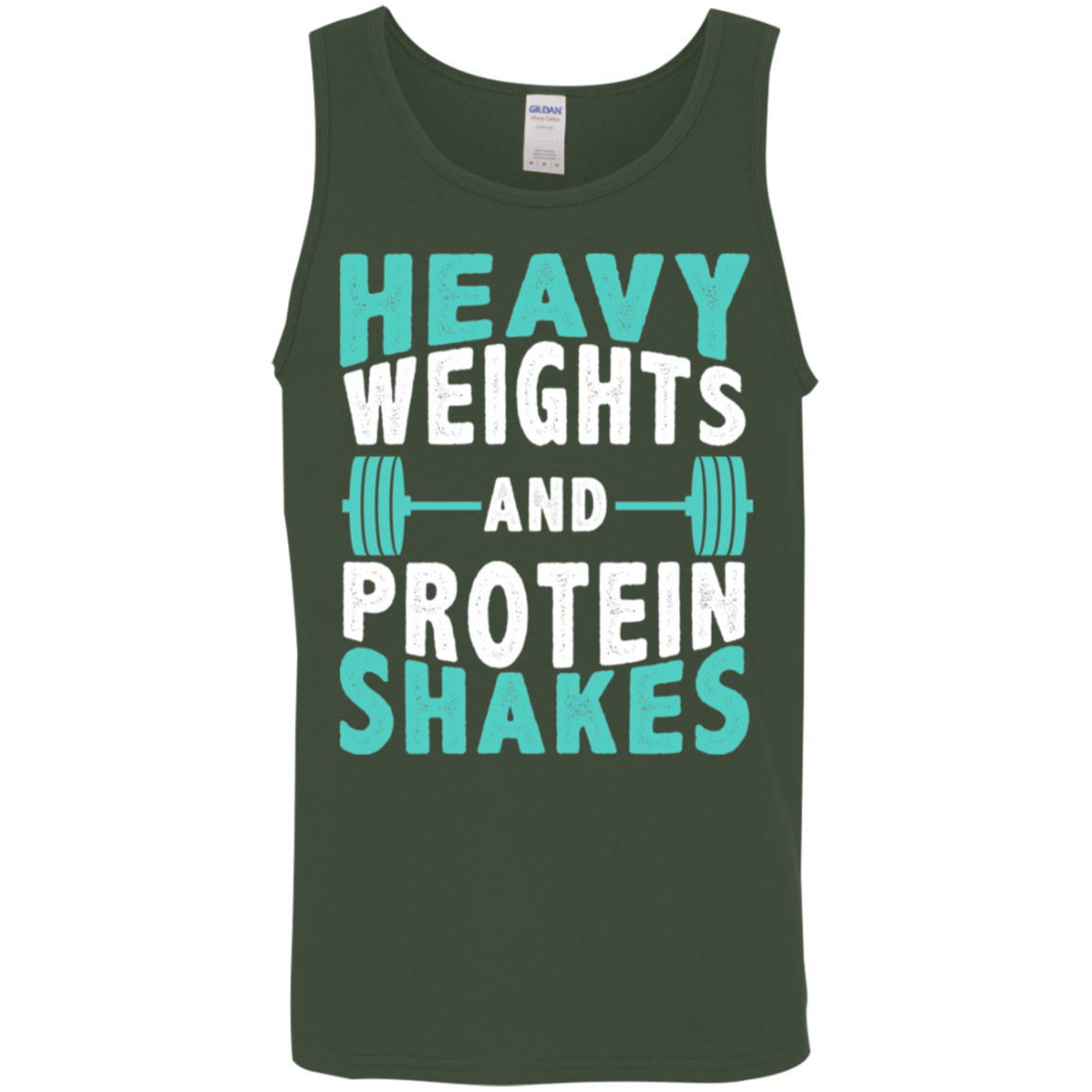 "Heavy Weights and Protein Shakes" Tank Top – Ideal for Gym Workouts & Fitness Fans!