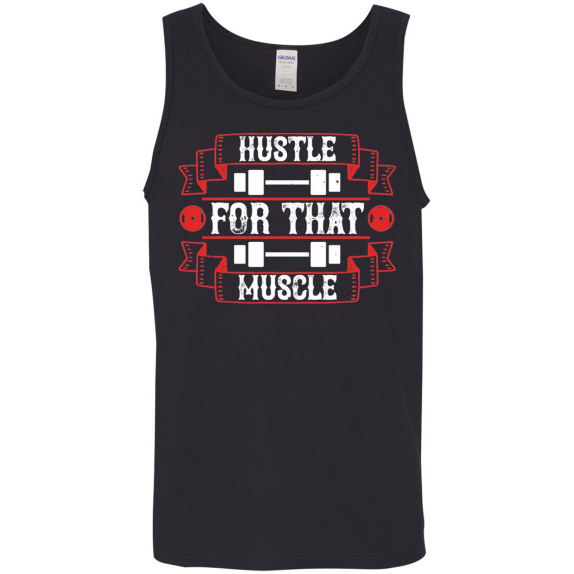 "Hustle For That Muscle" Workout Tank Top – Bold Gym Apparel for Fitness Enthusiasts!
