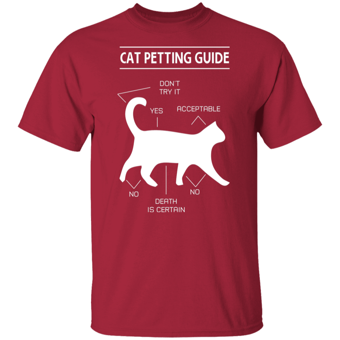 "Cat Petting Guide" T-Shirt – Master the Feline Touch!