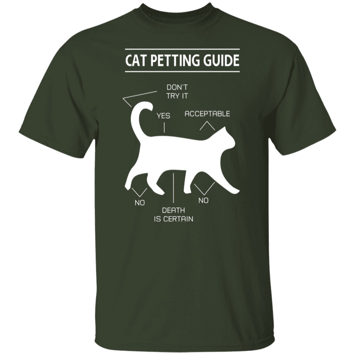 "Cat Petting Guide" T-Shirt – Master the Feline Touch!